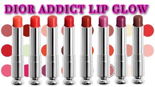 Dior Addict Lip Glow Color Reviver Balm  Darker Half  Swatches and Demos dioraddict luxurybeauty [upl. by Llerrem]