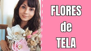 APRENDE A REALIZAR FLORES DE TELA FLORES TEXTILES FÁCILES diy diyprojects floresdetela [upl. by Berglund137]