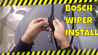 How To Install Bosch Wiper Blades  Quick amp Easy Way [upl. by Ellerehs]