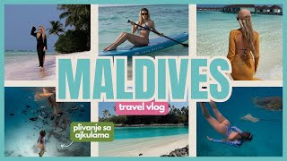 MALDIVI 🏝️  Plivanje sa ajkulama i delfinima 🦈  Travel Vlog [upl. by Hgielsa166]