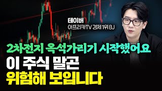 2차전지 옥석가리기 시작했어요 이 주식 말곤 위험해 보입니다｜테이버 2부 [upl. by Rattray]