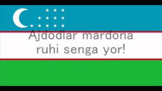 quotOzbekiston Respublikasining Davlat Madhiyasiquot  National Anthem of Uzbekistan [upl. by Ignace]