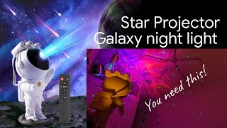 Review of Galaxy Projector with starry nebula For chill out romantic night and sexy vibes [upl. by Stryker495]