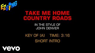 John Denver  Take Me Home Country Roads Karaoke [upl. by Esila551]