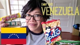 Emmy Eats Venezuela  tasting Venezuelan snacks amp sweets [upl. by Nostets93]