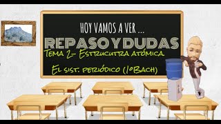 SUPERREPASO del tema 3 física y química 1º Bach La estructura atómica y el sistema periódico [upl. by Carlynn]