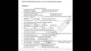 UNICAL CHEMISTRY PAST QUESTIONS 1 [upl. by Larual]