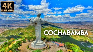 Cristo de la Concordia in Cochabamba Bolivia 4k Drone [upl. by Tutto]