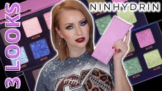 Lets Play with the ADEPT Cosmetics NINHYDRIN PALETTE  3 LOOKS  Steffs Beauty Stash [upl. by Aibun50]