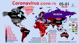 The Complete World Map Timelapse of the Coronavirus since January [upl. by Jabe467]