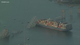 Bridge in Baltimore collapses after cargo ship crash [upl. by Allicserp]