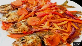 ESCABECHENG HASA HASA  SWEET AND SOUR FISH  TIPID ULAM [upl. by Nilauqcaj207]