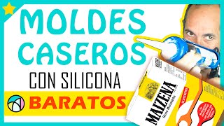 🥇 Cómo hacer MOLDES DE SILICONA CASEROS 💰 BARATOS 💰 Para Resina  con Silicon de sellar y Maizena [upl. by Edme137]