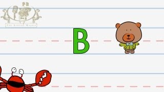 Write the letter B  Alphabet Writing lesson for children  The Singing Walrus [upl. by Enirehs]