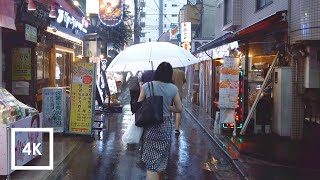 Walking in the Rain Tokyo Japan Relaxing Binaural Thunderstorm Sounds for Sleep 4k ASMR [upl. by Errecart]