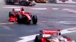 Kimi Räikkönen crash in Monaco 2008 [upl. by Eveneg525]