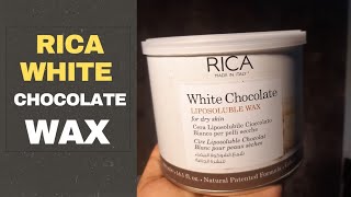 RICA White Chocolate LIPOSOLUBLE WAX  RICA Wax Honest Review [upl. by Velasco]