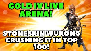 Stoneskin Wukong Doing Work In Top 100 Live Arena [upl. by Fabiolas]