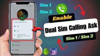 How To Enable Dual Sim Calling Ask For Sim 1 Sim 2 [upl. by Lacy]