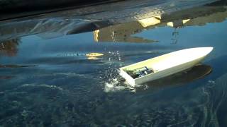 RC JET BOAT KMB Jet Drive with Reverse TEST [upl. by Anole889]