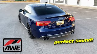 AWE Touring Exhaust Install on my B85 Audi S5 Perfect Sound [upl. by Damiani]