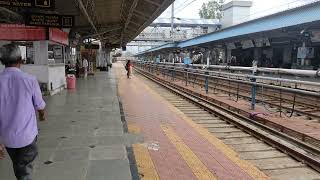 Bangalore Mumbai Udyan Express Train Arrival Announcement At Solapur Railway Station [upl. by Naujik720]