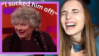 Reacting to MIRIAM MARGOLYES On The Graham Norton Show First time [upl. by Ahsikat399]