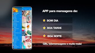 Aplicativo Bom dia Boa tarde Boa noite compartilhar Imagens Frases Videos Gifs e muito mais [upl. by Ayikan]