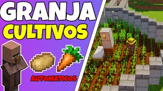 Granja de Cultivos Automáticos Fácil y Eficiente Para Minecraft Bedrock y Java 121 [upl. by Oicapot]