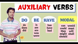 Types of AUXILIARY VERBS in English  TO BE TO DO TO HAVE verbs  Modal auxiliary verbs [upl. by Anyotal]