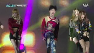 161226 TEN LISA Seulgi Jinyoung Yugyeom Jimin Dance Performance  2016 SBS Gayo Daejun [upl. by Ateekahs274]