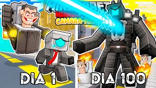 🟥SOBREVIVÍ 100 DÍAS como CAMERAMAN en Minecraft HARDCORE Skibidi Toilet mod [upl. by Nada]