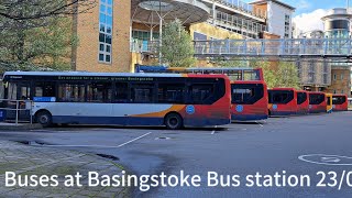 Buses at Basingstoke Bus station 230324 [upl. by Thirzi]