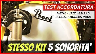 Accordare la Batteria  Comparazione 5 Accordature Pearl Decade [upl. by Besse]