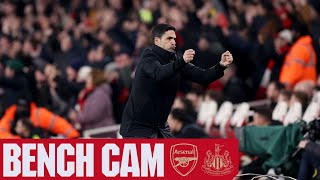 BENCH CAM  Arsenal vs Newcastle United 41  All the goals drama and celebrations from N5 [upl. by Clemmie]