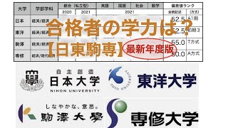 【合格者平均48】日東駒専主要学部10系統の一般合格者の学力はどれくらいか？【21年度版偏差値日大東洋大駒澤大専修大】 [upl. by Alahs]