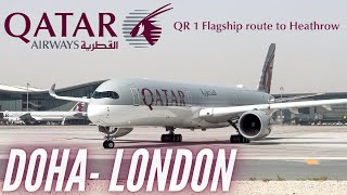 Qatar Airways to London  Doha  London  Qatar Airways Economy  Airbus A3501000  Trip Report [upl. by Aicats]