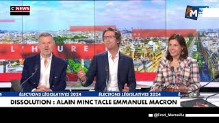 🟥 Alain Minc tacle Emmanuel Macron et parle dun narcissisme quasi pathologique du Chef de lEtat [upl. by Gathard]