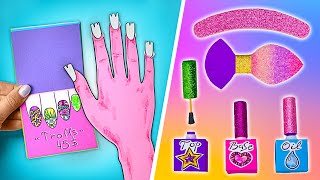 Paper Doll Total Makeover  Fantasy Paper Manicure Design  Makeup Tutorial [upl. by Myrtie417]