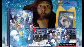 First Ever Pokemon Card Opening Holiday Calendar and 2 Mystery Packs [upl. by Neleh557]