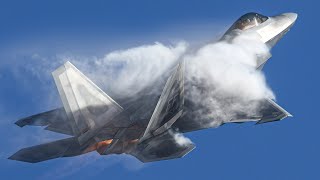 The Iconic F22 Raptor stalling and falling above America’s airshow  4K [upl. by Quin254]