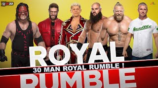 WWE 2K22 30 MAN ROYAL RUMBLE MATCH  WWE 2K22 ROYAL RUMBLE GAMEPLAY [upl. by Airtemad995]