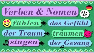 Deutsch lernen wichtige Verben und Nomen A1  A2 Deutschkurs für Anfänger  German for beginners [upl. by Nedrah110]