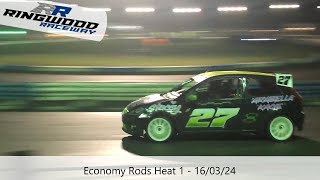 Ringwood Raceway 160324  Economy Rods Heat 1 [upl. by Conard]