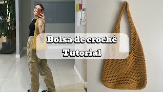 TUTORIAL  bolsaecobag de crochê [upl. by Greenstein]