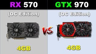 RX 570 VS GTX 970 Benchmark [upl. by Harlamert174]