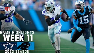 Dallas Cowboys vs Carolina Panthers Game Highlights  NFL 2023 Week 11 [upl. by Atteuqram18]