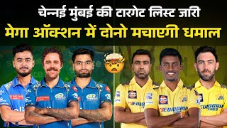 IPL 2025  CSK amp MI target player list  CSK MI target player in ipl 2025 [upl. by Bea]