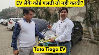 TATA Tiago EV True Review 2024  असली Range कितनी है  AP carBHP [upl. by Cerallua]