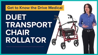 Drive Medical Duet Transport Chair Rollator [upl. by Annah553]